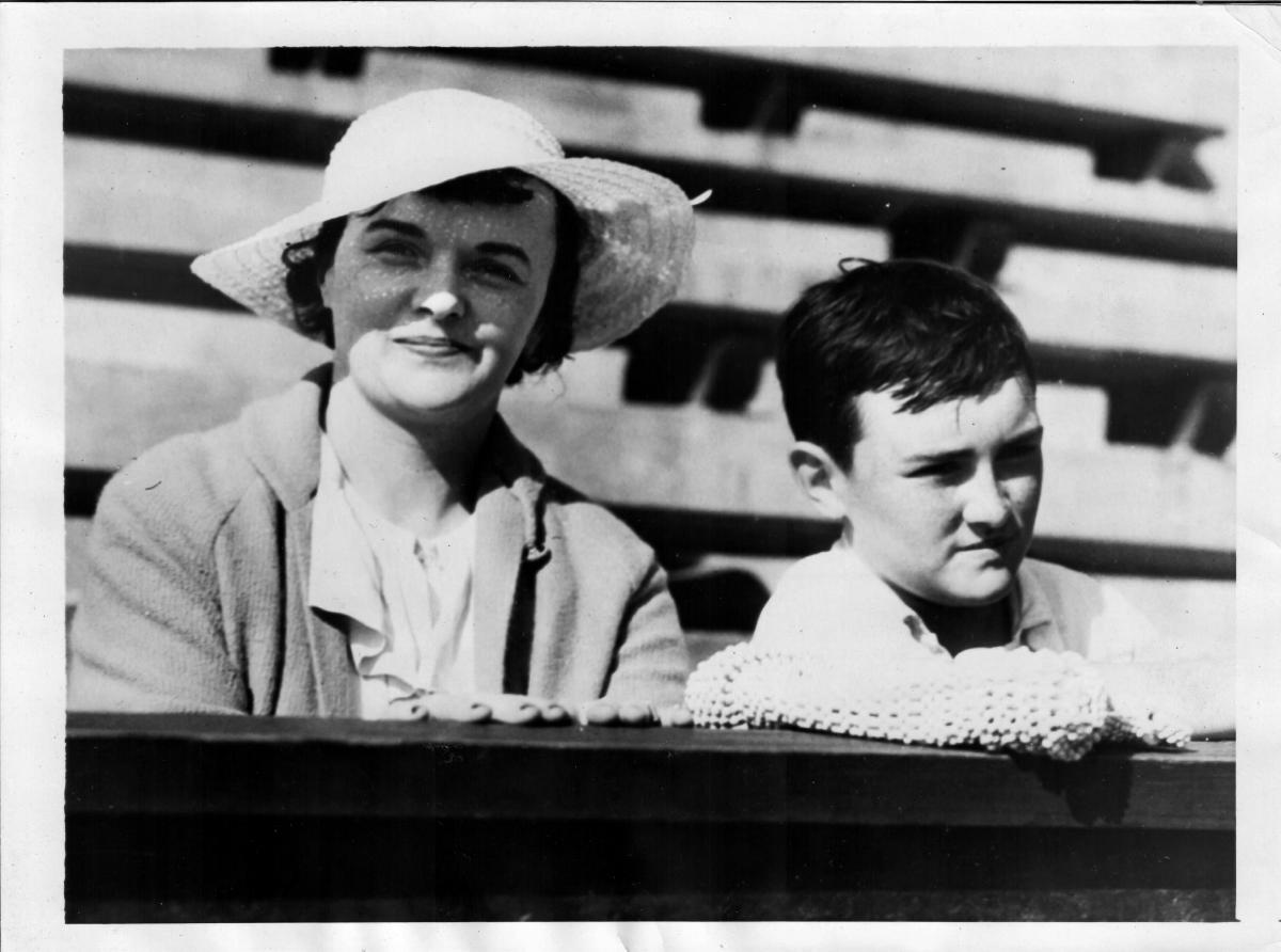 Ursula Parrott with her son