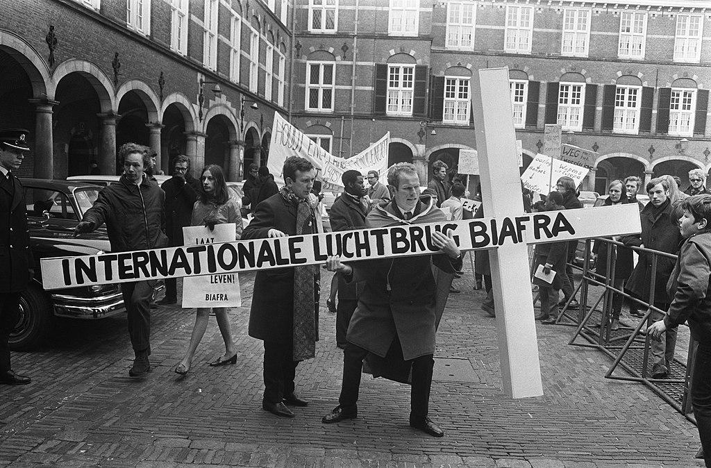 Pro-Biafra protestors in the Hague