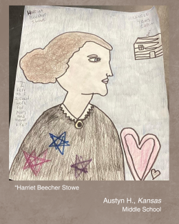 Harriet Beecher Stowe student artwork