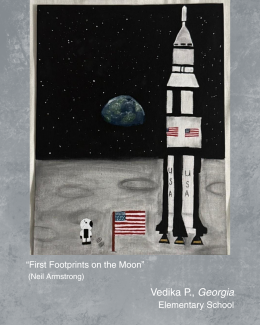Neil Armstrong student artwork