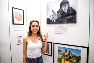 student winner American Heroes Student Art Contest