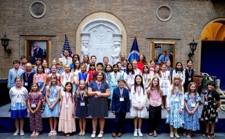 student winners of American Heroes Student Art Contest