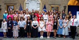 student winners American Heroes Student Art Contest