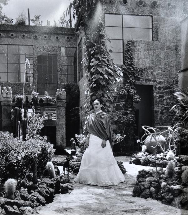 Gisèle Freund, Frida in the Garden, Casa Azul, ca. 1951. From the exhibition FR