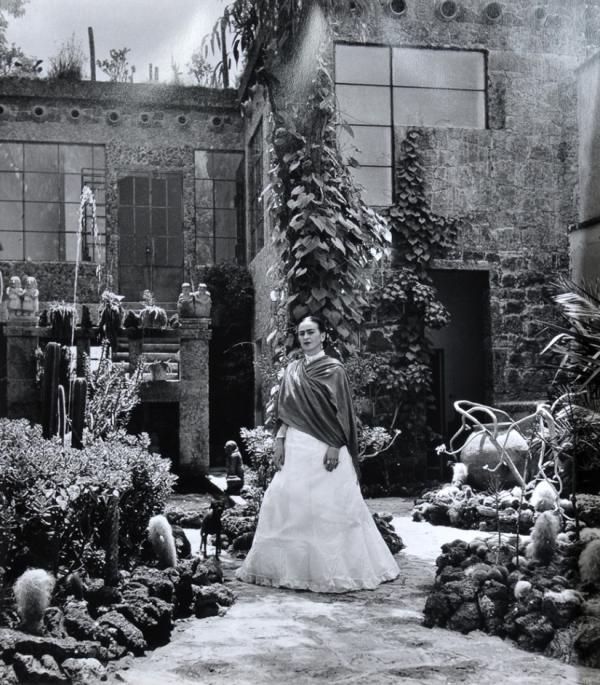 Gisèle Freund, Frida in the Garden, Casa Azul, ca.  1951. From the exhibition FR