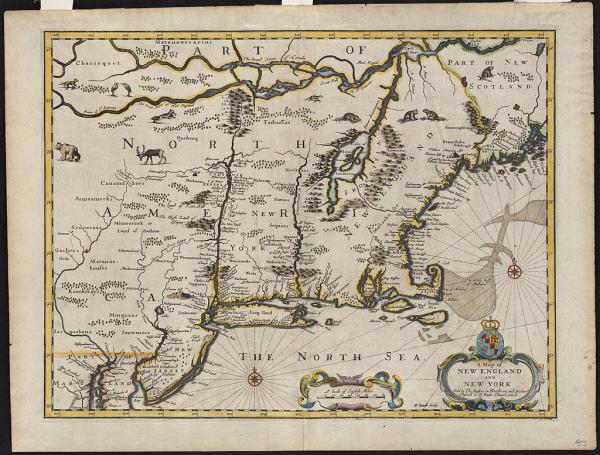 A map of New England and New York, 1676