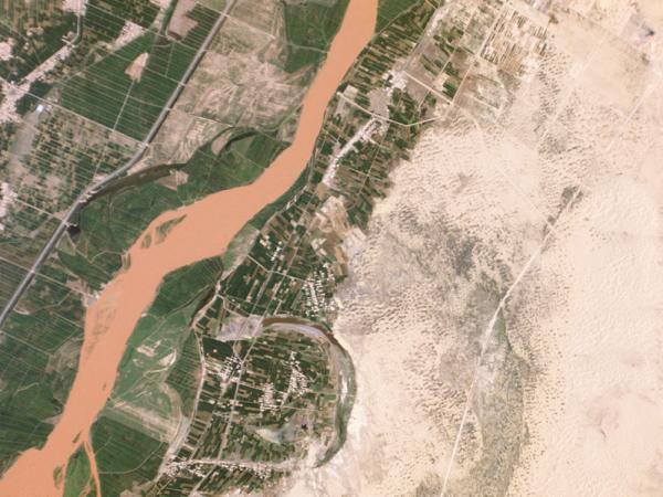 Satellite image of the Yellow River