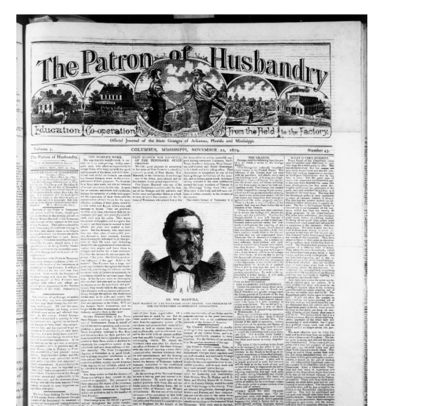 Newspaper front page, Patron of Husbandry