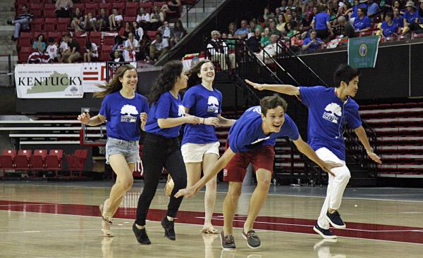 Students from Southport, CT race to receive their National History Day award