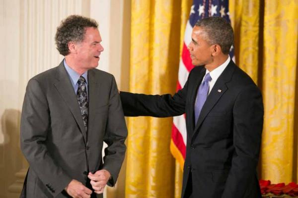 Edward L. Ayers and President Obama, National Humanities Medals