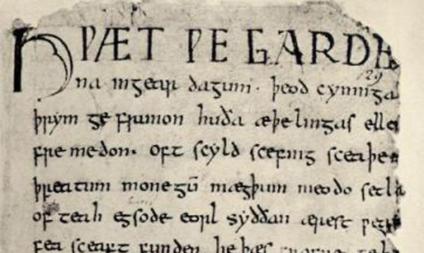 photo of Beowulf manuscript