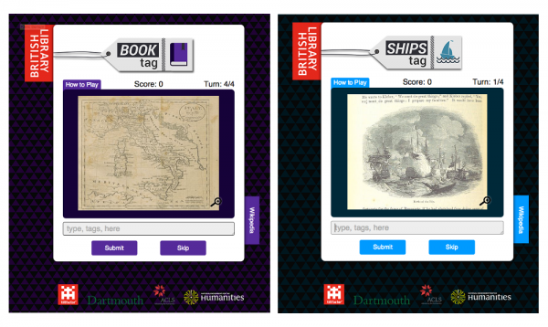 British Library collections available for tagging in Metadata Games