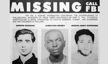 FBI Missing poster: Andrew Goodman, James Chaney, and Michael Schwerner
