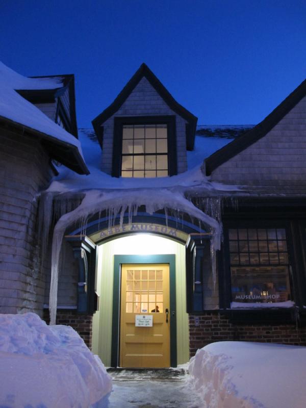 Snow covered house