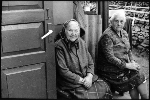 Two women sitting in Ukraine