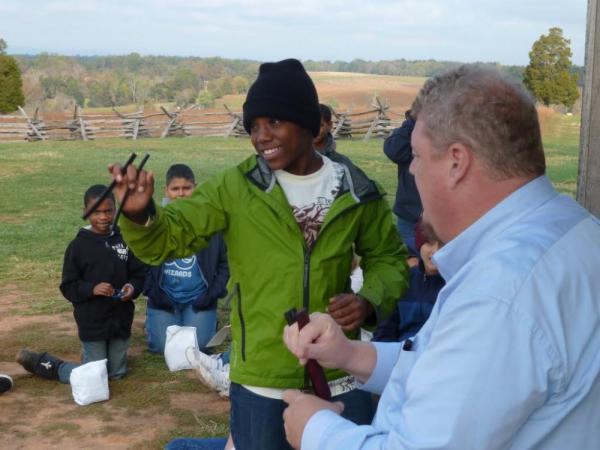 Student filmmakers learn about the Civil War at Manassas Battlefield