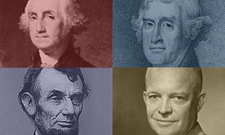 Image of Washington, Jefferson, Lincoln, and Eisenhower