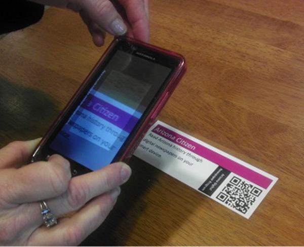 Scanning Arizona Digital Newspaper Project QR Code