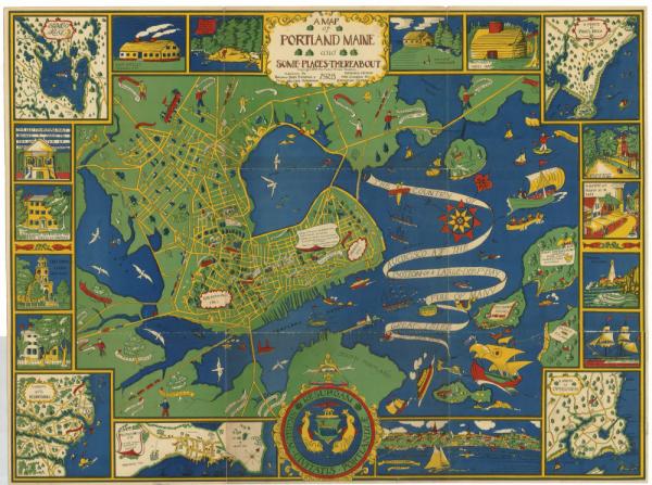 1928 map of Portland Maine 