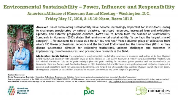 Session Announcement for Environmental Sustainability