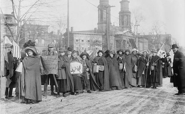 Suffrage Hikers standing next to each other