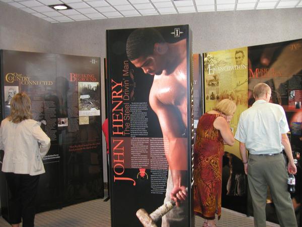 John Henry exhibit title panel, West Virginia Humanities Council