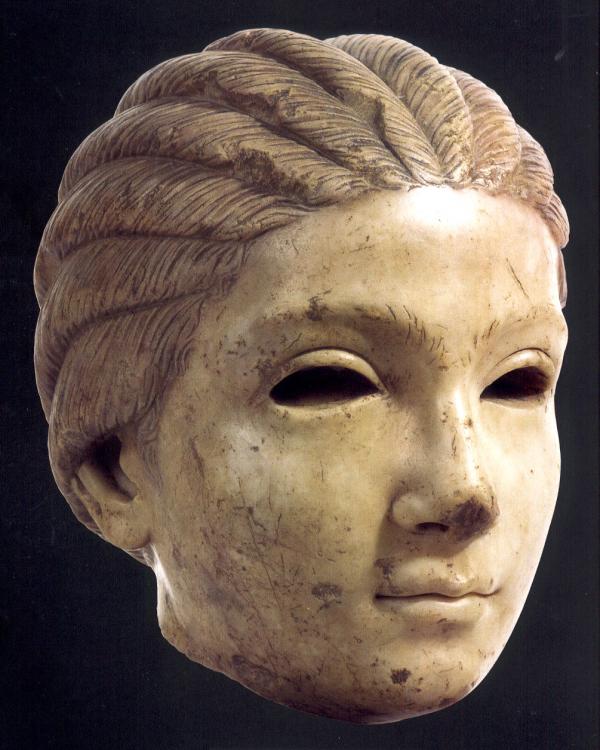 Stone portrait of a girl from the Roman city of Salona.