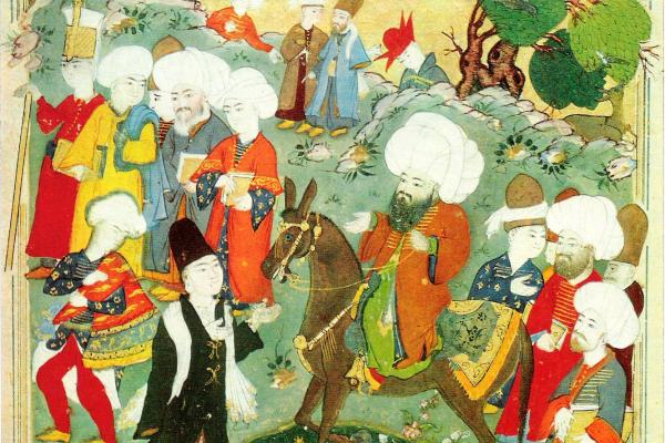 Meeting of Jalal al-Din Rumi and Molla Shams al-Din.