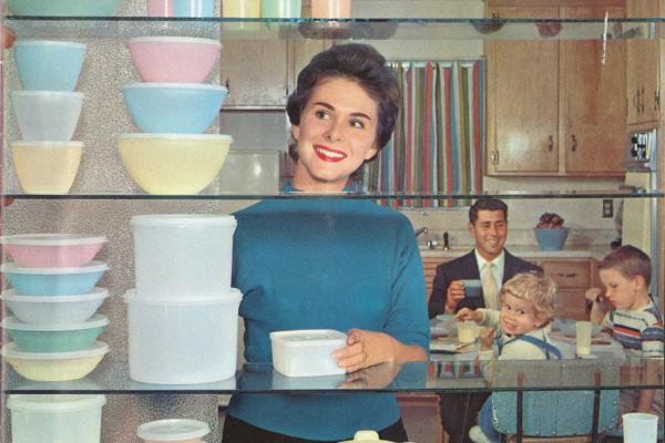 The cover of a Tupperware catalog in 1958.