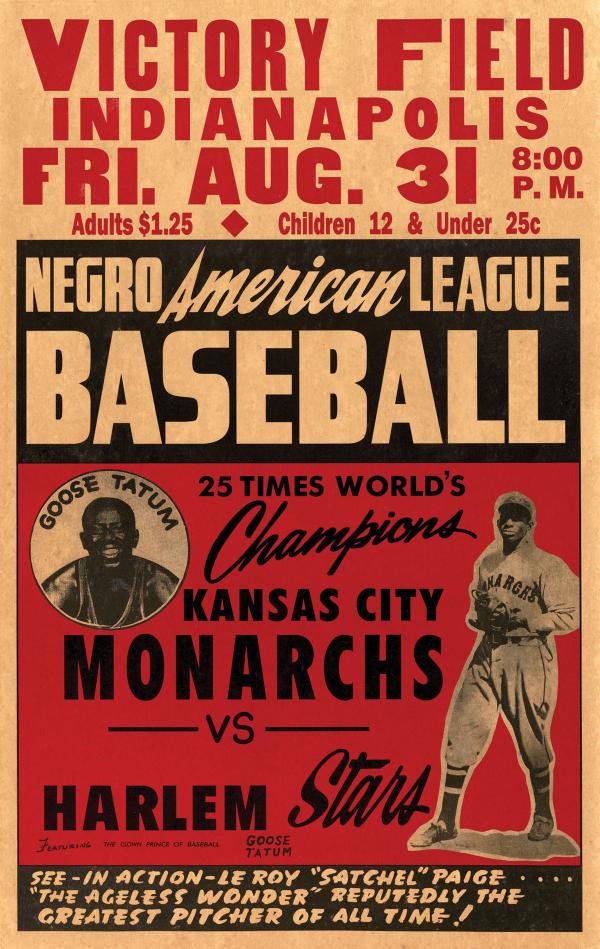 Advertisement poster for the Negro league