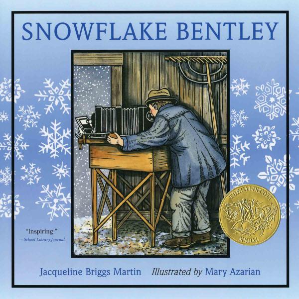 Cover of Snowflake Bentley shows a man working at his desk