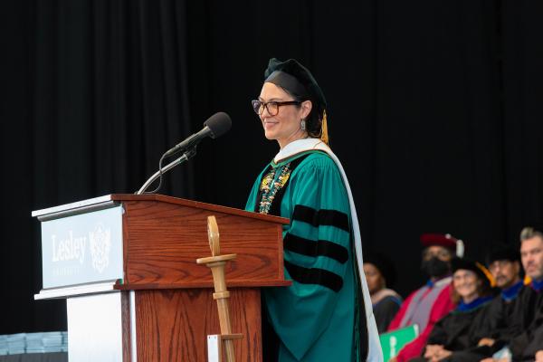 Chair Shelly C. Lowe Delivers the Lesley University Commencement Address
