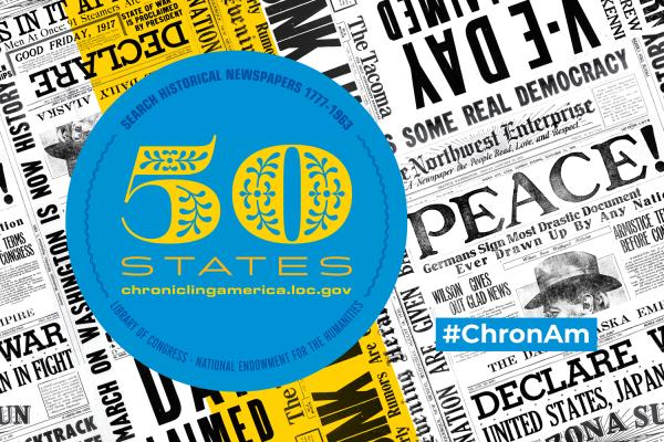 NEH graphic Chronicling America 50 states 