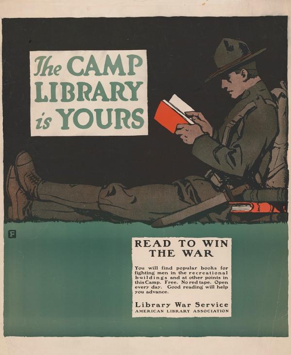 Poster to promote literacy (1917). 