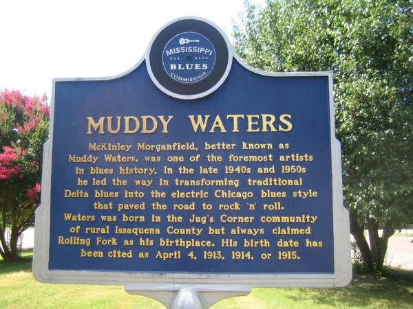 Mississippi Blues Heritage Trail Muddy Waters historical marker
