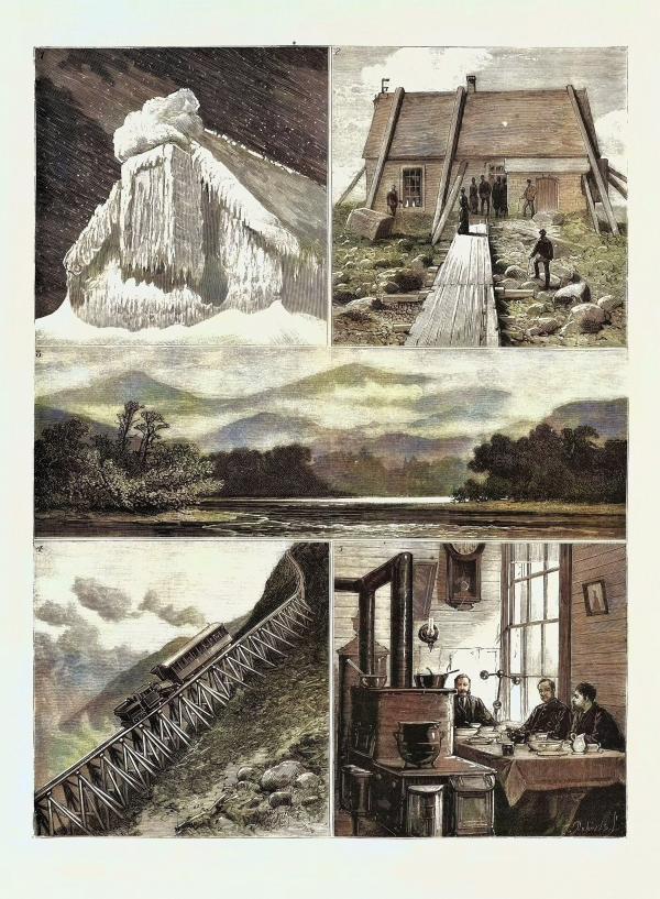 Four images of rugged Signal Corps stations