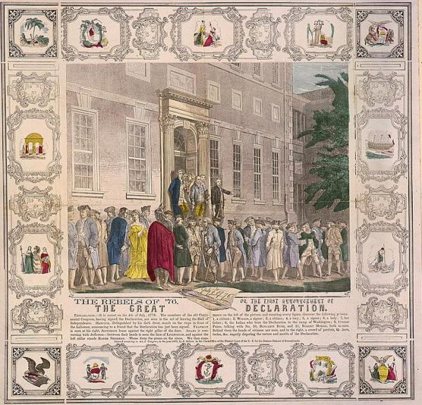 Rebels of '76, engraving