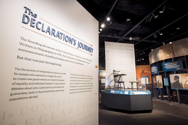 photo of museum exhibition The Declaration's Journey