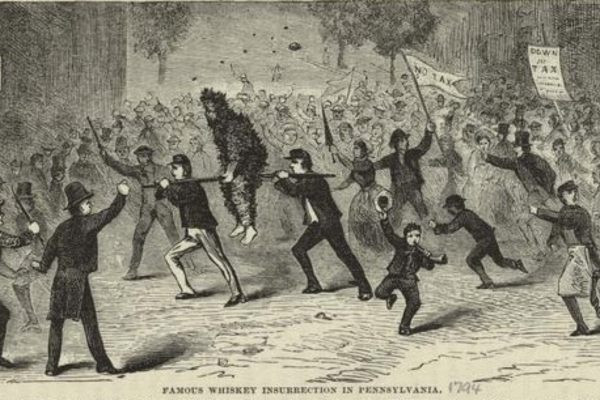 Illustration of the Whiskey Rebellion of 1794