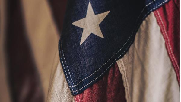 Photo of faded American flag
