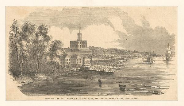 View of the Red Bank Battlefield during the American Revolution