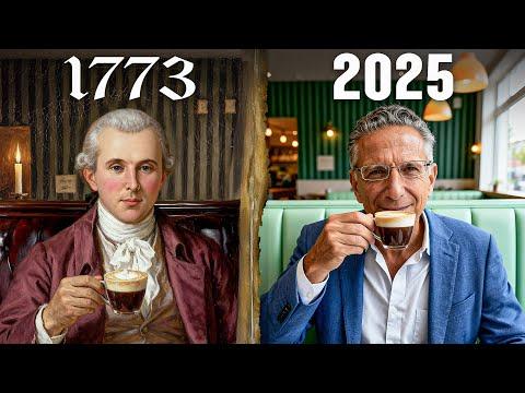 image of Benjamin Rush and Joseph Loconte drinking coffee 