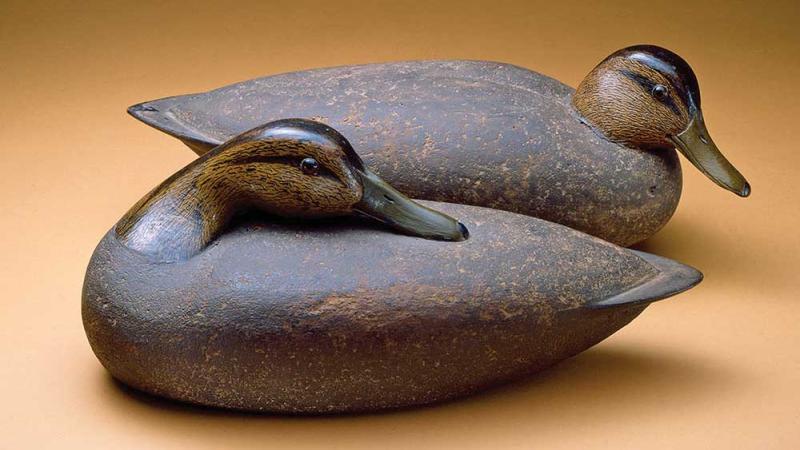 Antique duck decoys.