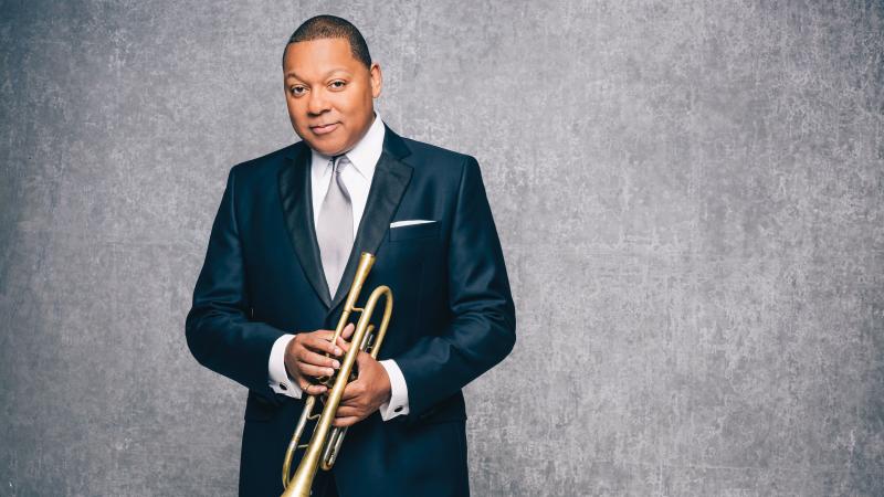 Wynton Marsalis, holding a trumpet