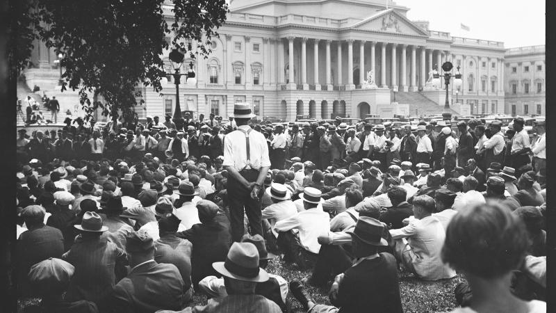 Bonus Expeditionary Force demonstrates at the Capitol