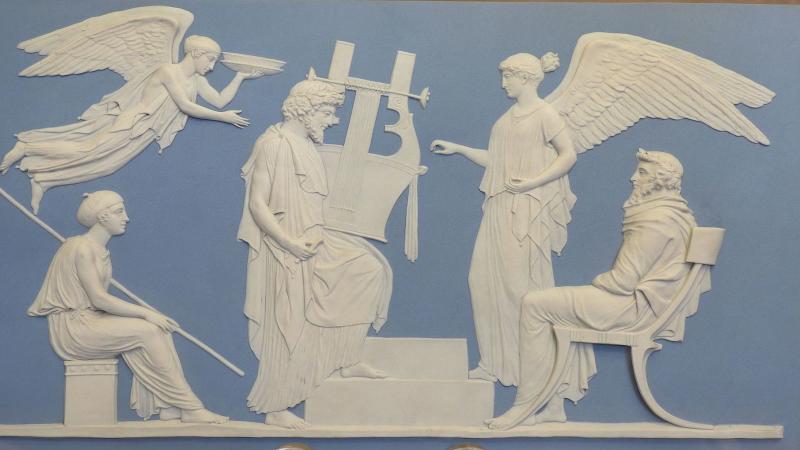 Die Apotheose Homers, Jasperware,Wedgwood design by John Flaxman, 1786.