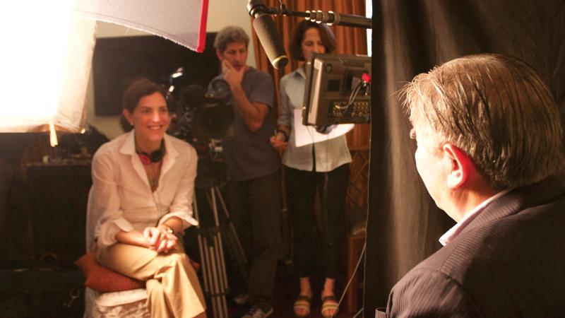 Sarah Botstein on location.