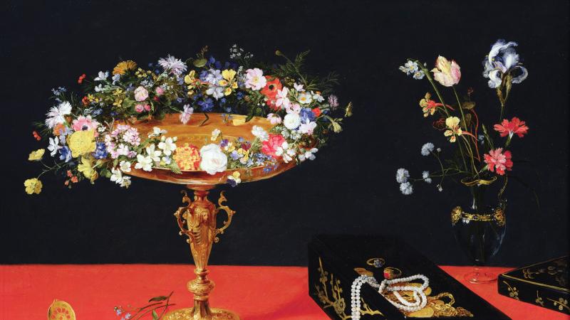 A Still Life of a Tazza with Flowers by Jan Brueghel the Younger.
