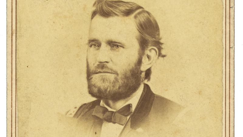 Portrait of Ulysses S. Grant, done in sepia