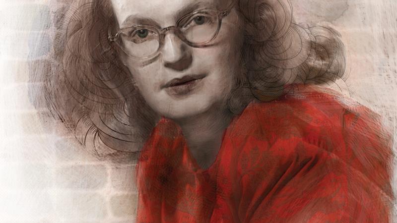 Illustration of Shirley Jackson